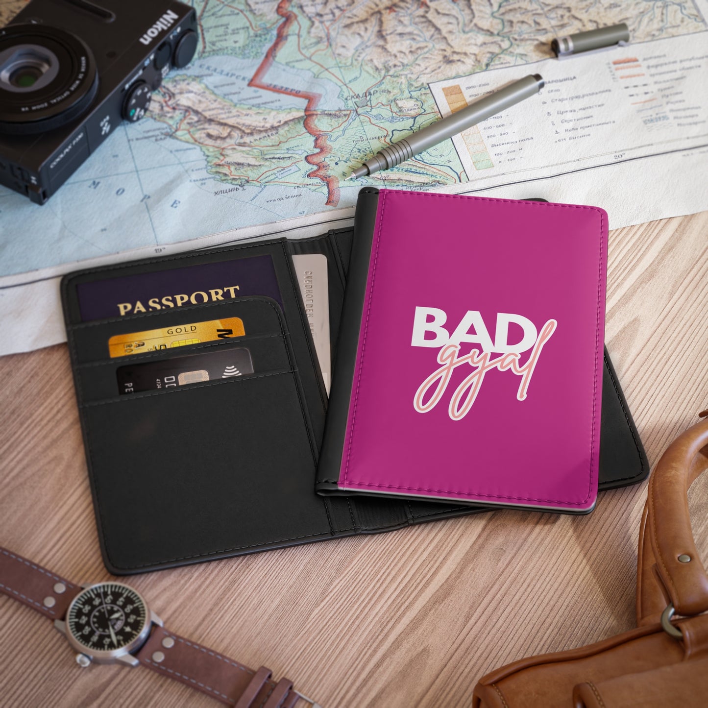 Pink BadGyal Passport Cover
